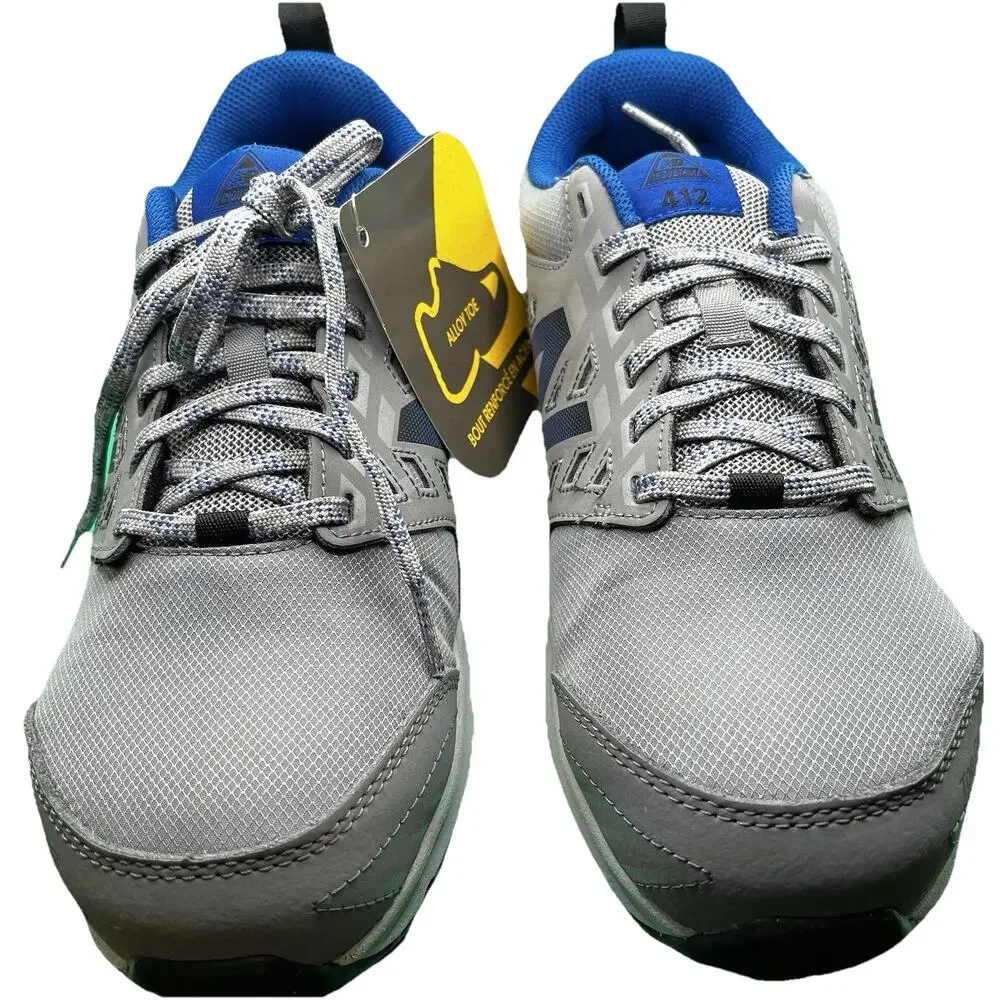 New Balance Grey/Blue 412V1 Alloy Toe Industrial Work Safety Shoes Men’s Sz 8.5